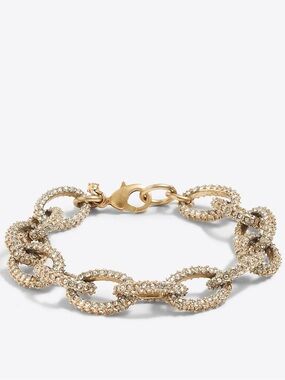 🆕 J. Crew Factory Gold Crystal Pavé Link Bracelet